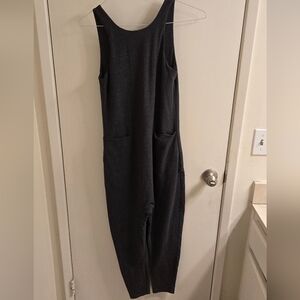 Women's Grey Low-back Jumpsuit